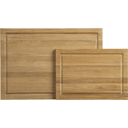 FSC Teak Rectangular Cutting Boards with Well